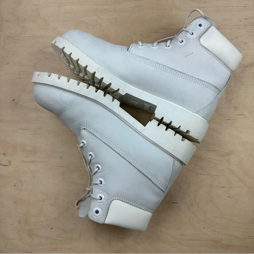 Timberland Light Gray Leather Boots boys
